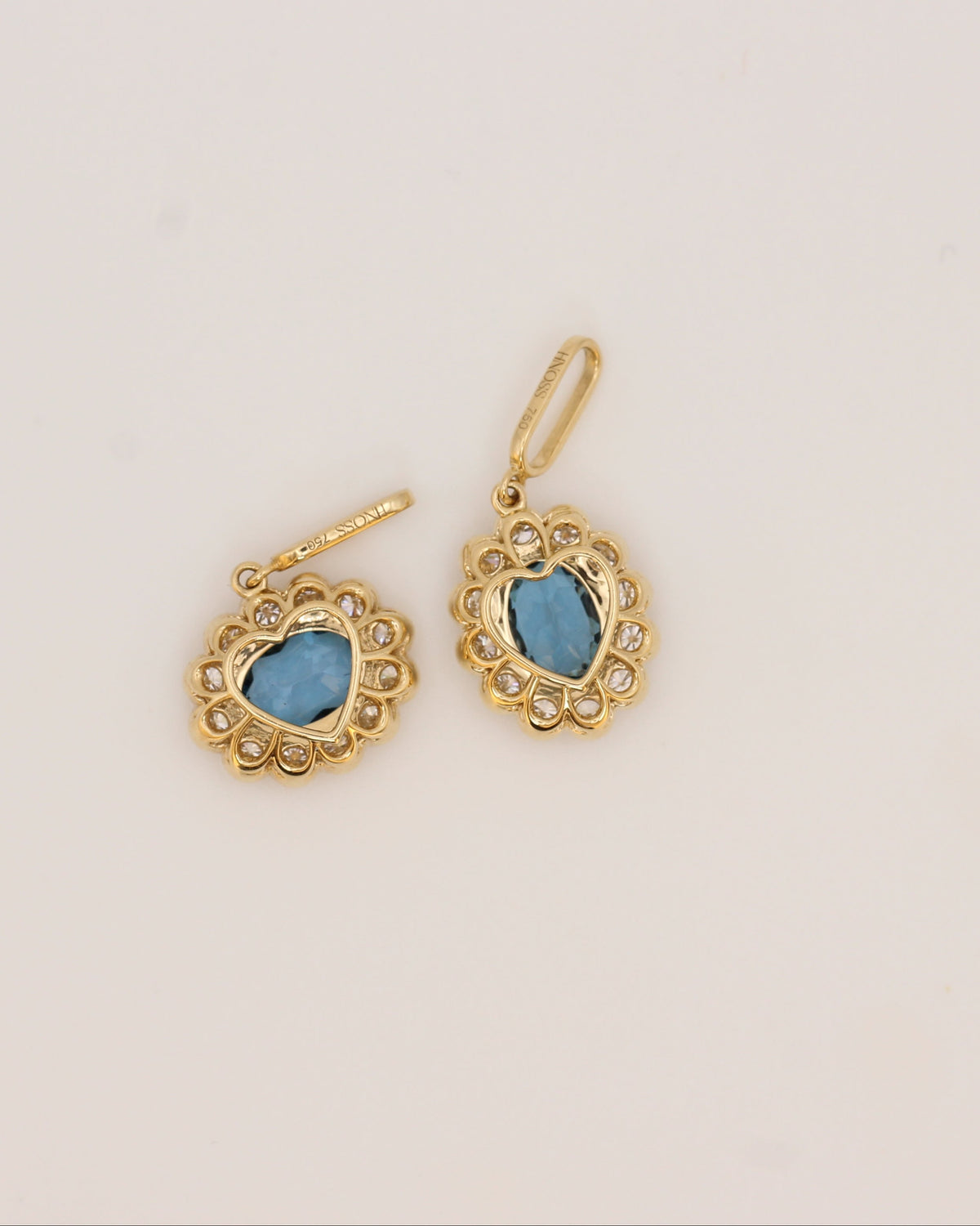 Standing Blue Topaz Floral Pendant