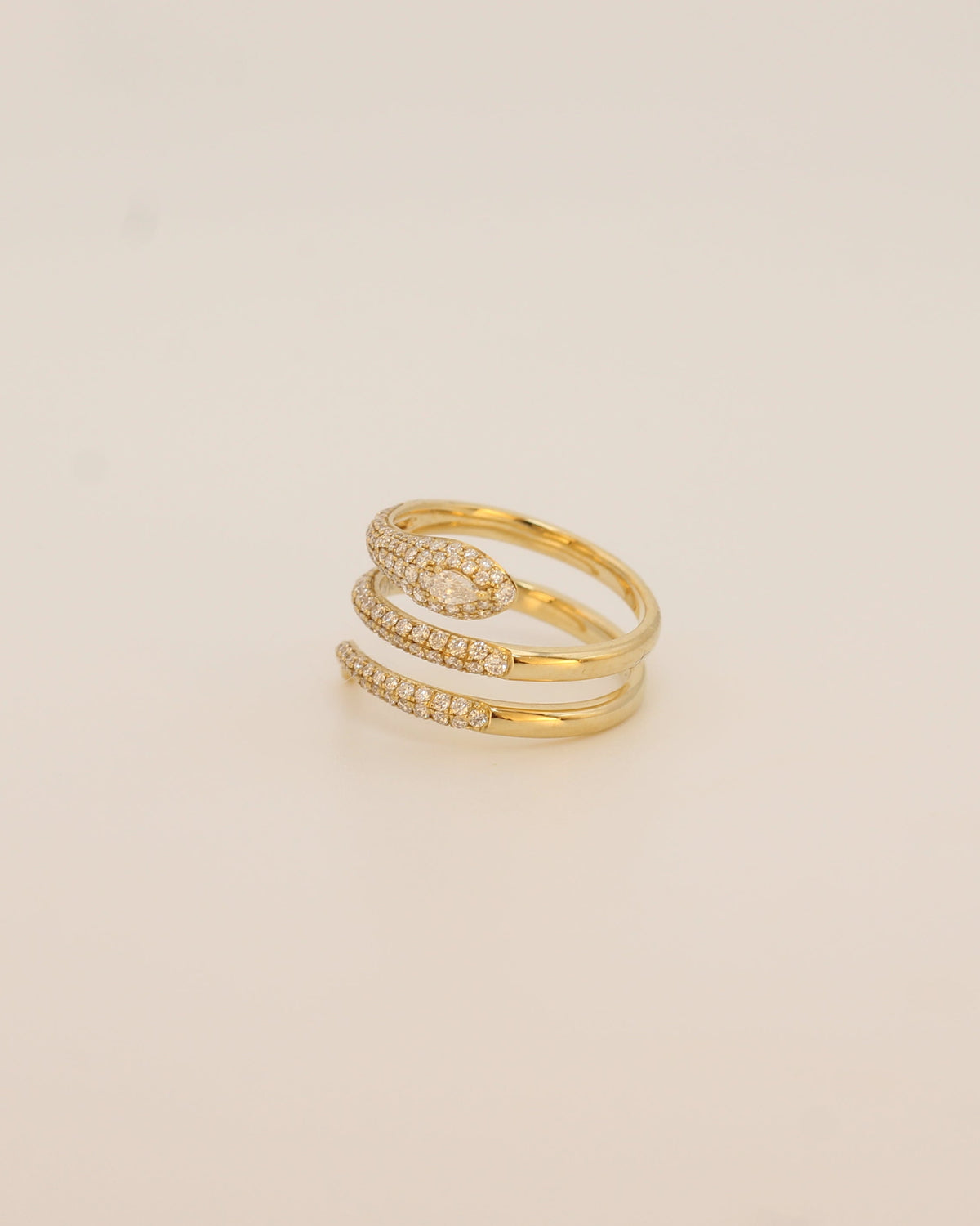 Three coil Serpent ring